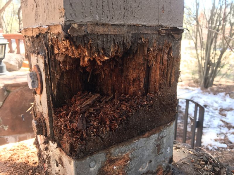 Porch Column Damage
